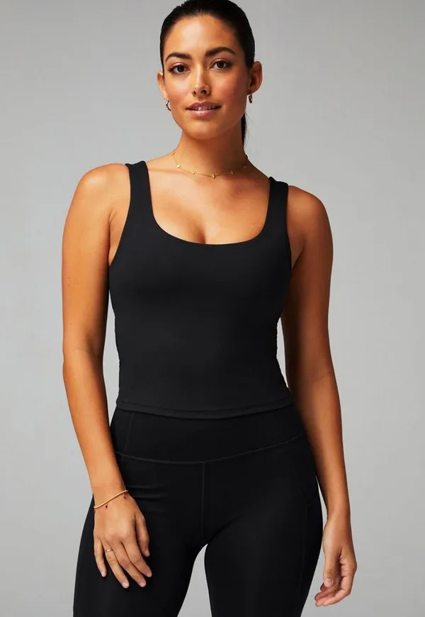 Black Oasis Twist Built-In Bra Tank - Image 3