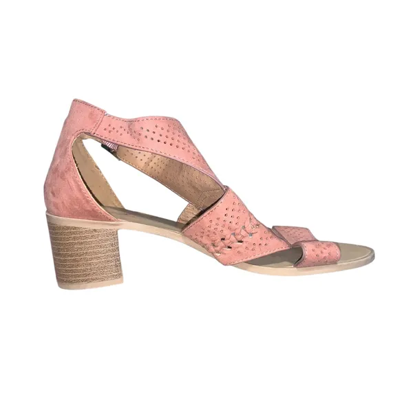 Qupid Women’s 8 Pink Mauve Block Heel Sandals with Buckle - Image 5