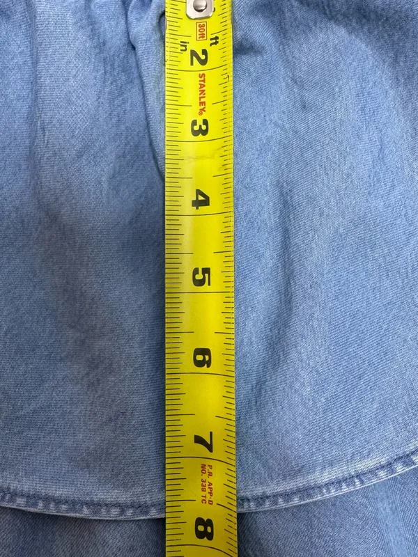 7 For All Mankind Light Blue Chambray Shirt - Image 4