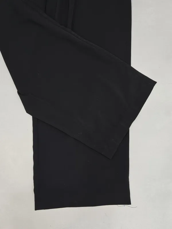 H&M Black Wide Leg High Rise Women's Trousers Size 10 - Image 5