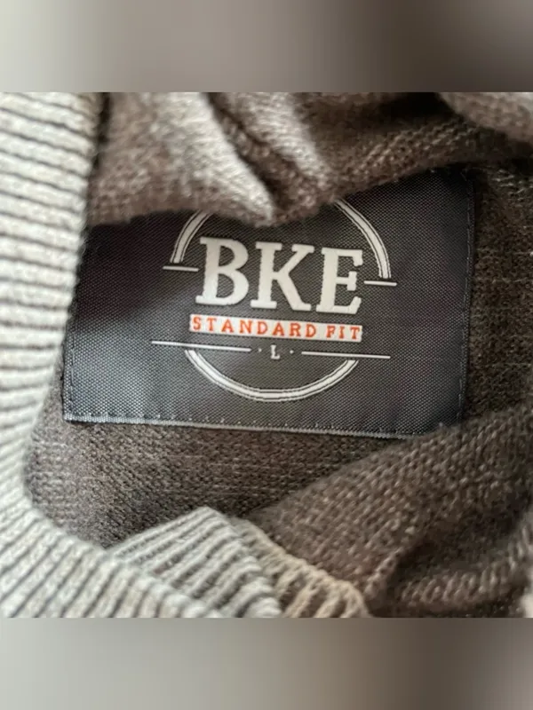 BKE Hoodie Sweatshirt / Sweater Size Large Brown and Creams - Image 5