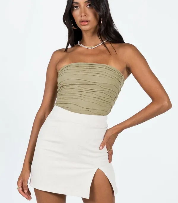 Lioness The Lola Mini Skirt in Oatmeal - Size Small - Image 2