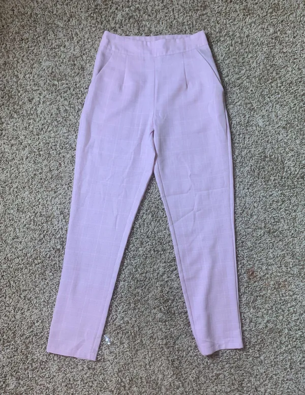 Nasty Gal Pink Plaid Pants - Image 2