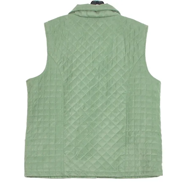 Cabelas Vest Faux Suede‎ Quilted Cottage Academia Retro Preppy Earthy Green XL - Image 2