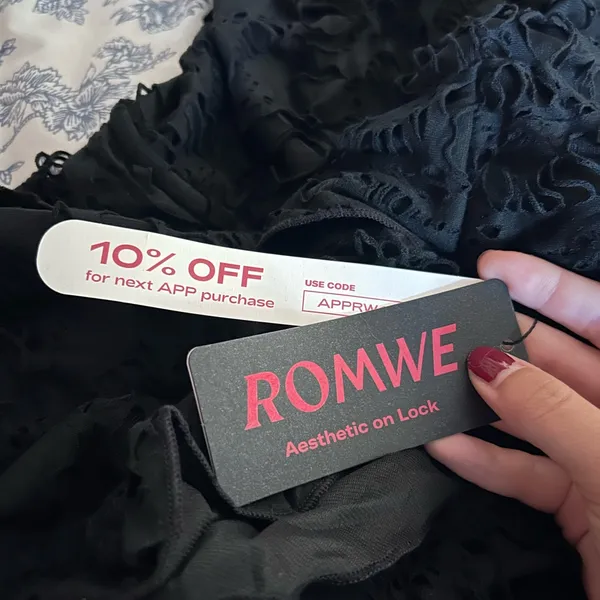 Romwe Black short mini dress - Image 6