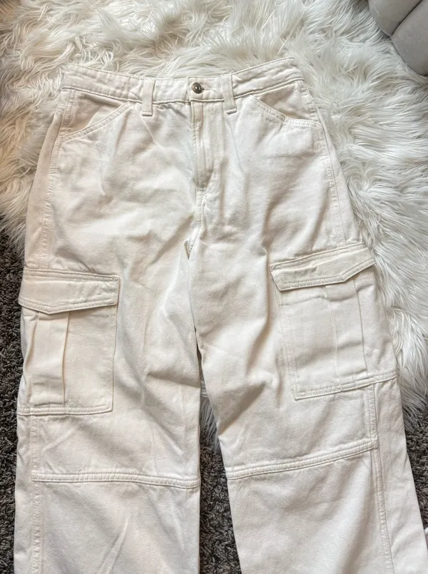 H&M Jeans Cargo White - Image 2