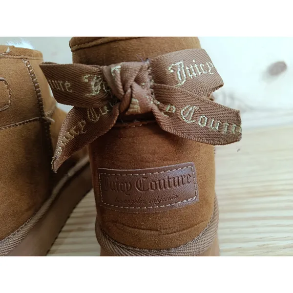 Juicy Couture Women's Olden Platform Booties | Brown Suede | Size 5 US Winter - Image 8