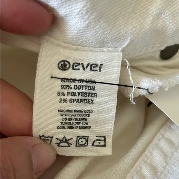 White Slim Straight Jeans Size 32 - Image 8