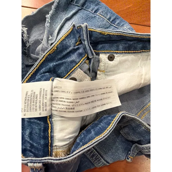 Abercrombie & Fitch High Rise Shorts Womens Blue Denim Cutoff 25 0R - Image 5