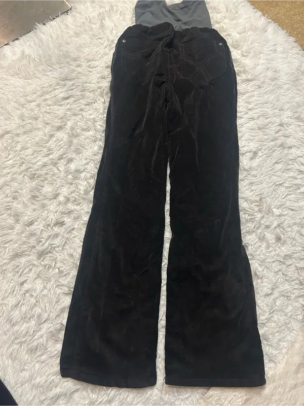 Motherhood Maternity black bootcut corduroy pants woman’s size small - Image 4