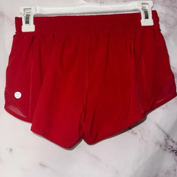 Lululemon Dark Red Hotty Hot Shorts - Image 2