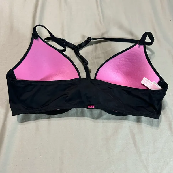 Victoria's Secret Racerback Push Up Bra 36B Front Close Underwire Satin Adjustable - Image 2
