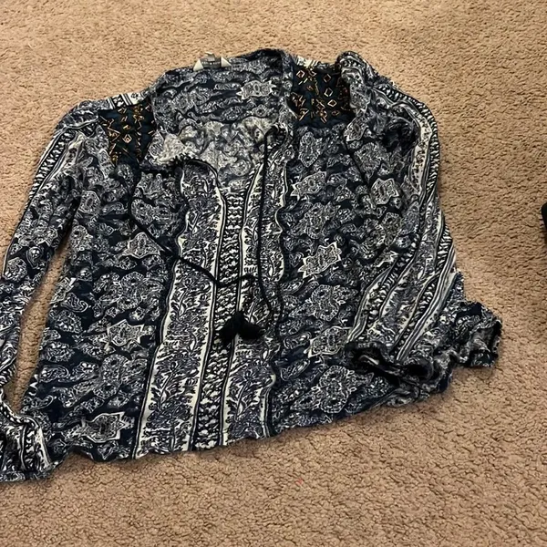 Lucky brand beaded boho blouse M‎ - Image 3
