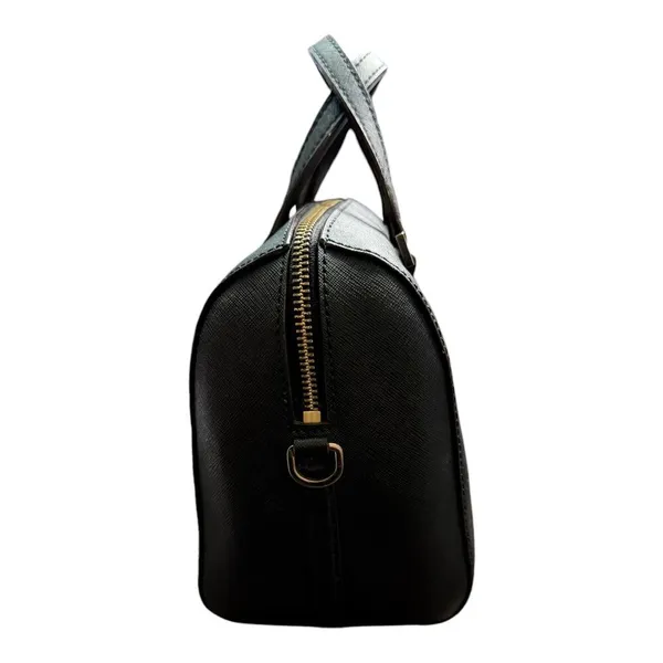 KATE SPADE Saffiano Leather Boston Handbag Black Dual Top Handle Zip Purse EUC - Image 4
