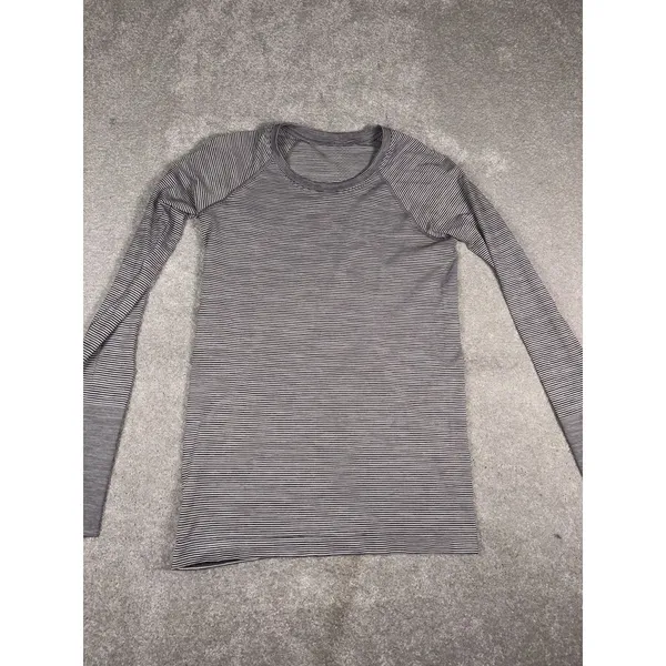 lululemon swiftly tech long 6 black white stripe - Image 5