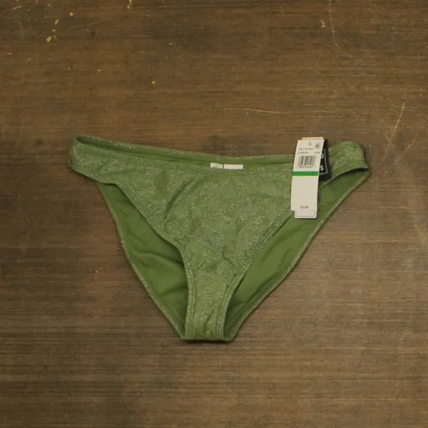 NWT Salt + Cove Juniors Lurex Hipster Bikini Swim Bottom SC25081GB Olive Green L - Image 4