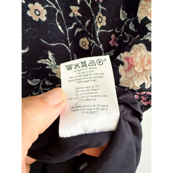 Sézane‎ | Sezane | Robe Aure Floral Mini Dress Navy | Sz 38 / US Sz 6 - Image 7