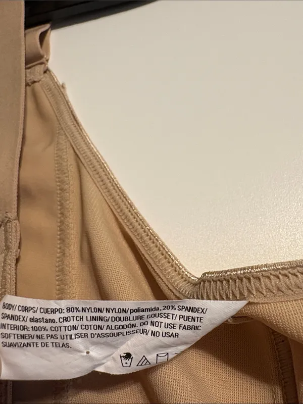 Maidenform Ultimate Instant Slimmer Open Bust Bodysuit (Style #2656) Beige large - Image 4