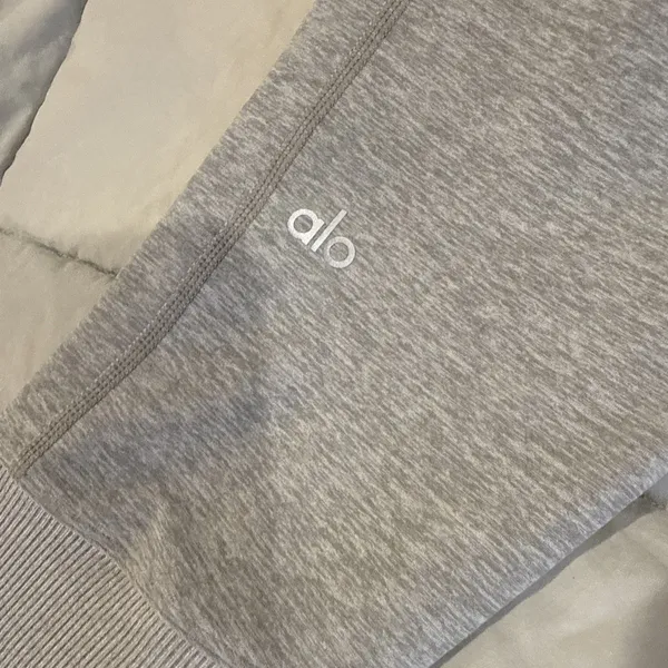 Alo Yoga High Waist Womens Leggings Size M RN 87320 Compression GREY & WHITE - Image 9
