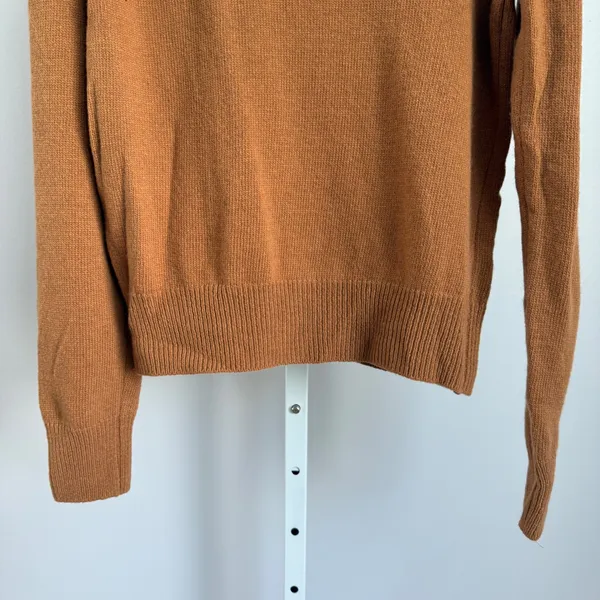 The Frankie Shop Wool Cashmere Academia Office Siren Minimalist Turtleneck L Brn - Image 2