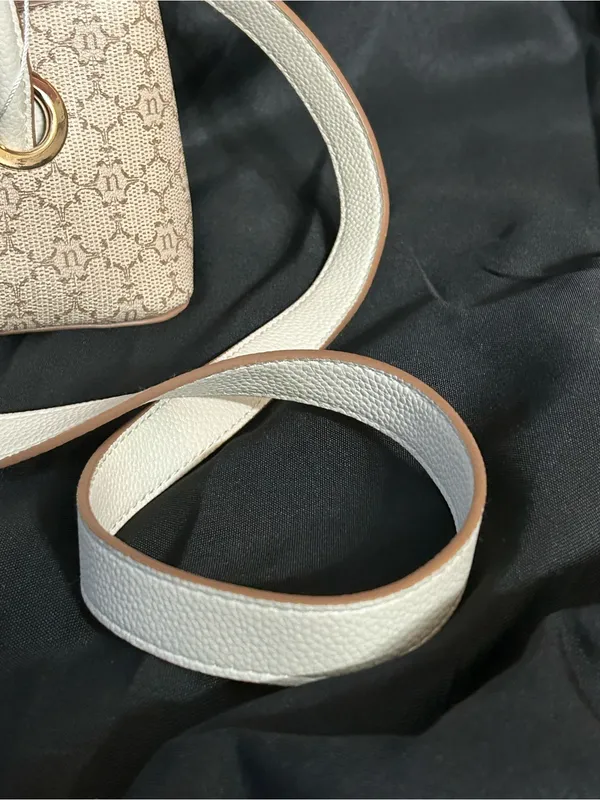 Nanette Lepore Almond Logo Junyper Mini Satchel Cream Handles & Strap NWT - Image 7