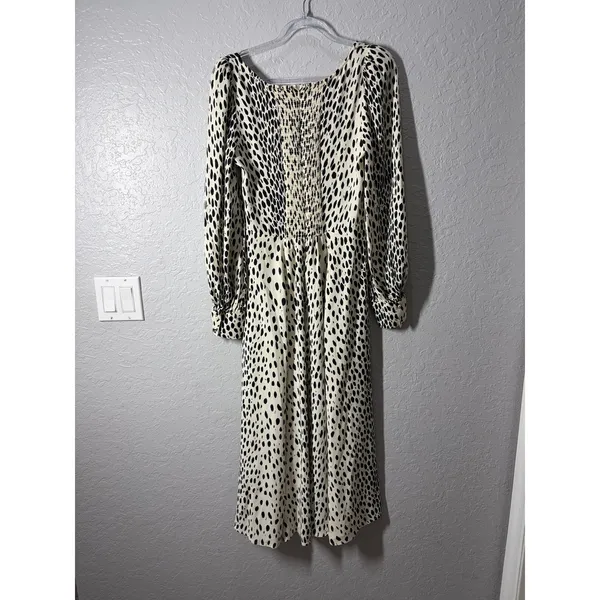 Reformation Alessi Midi Cheetah Print Dress Sz 6 - Image 6