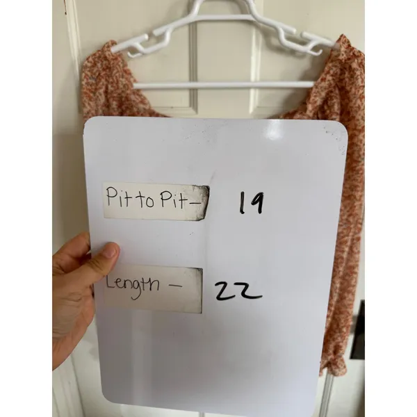 NWT Lulus rust‎ pink floral blouse size large - Image 7