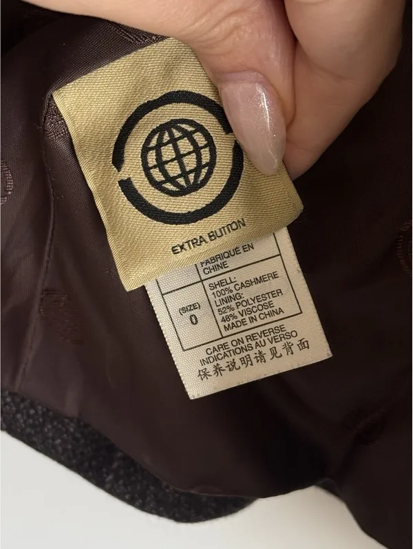 Max Studio Women’s 100% Pure Cashmere Plaid Blazer Jacket Brown Size 0 - Image 7