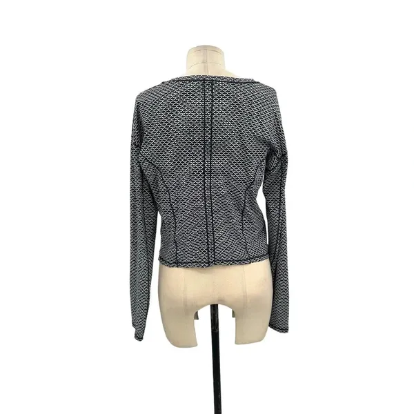 Lululemon On Pace Long Sleeve Monochromic‎ Black Size 10 - Image 5