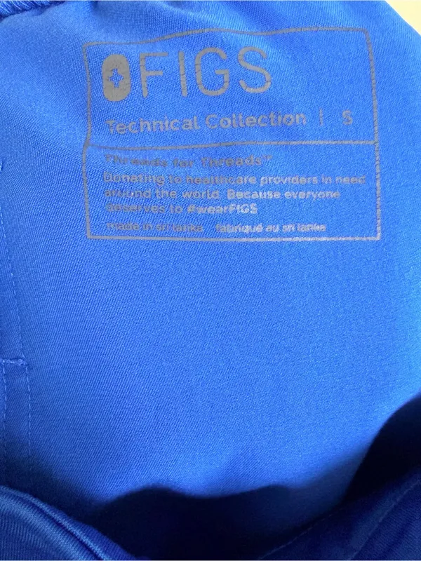 Figs Women’s Zamora Royal Blue Jogger Scrubs with Contrast Drawstring - Image 2