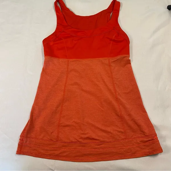 Lululemon Run Ta Ta Topper Tank in Love Red Orange‎ Sz 4 - Image 3