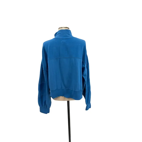 Anthropologie‎ Pilcro Kamrie Popover Top Blue Grommet Pullover Sweatshirt Medium - Image 11