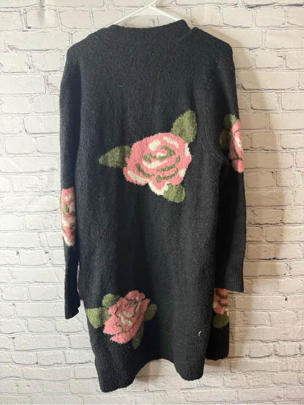 Anthropologie rosette floral cardigan - Image 4