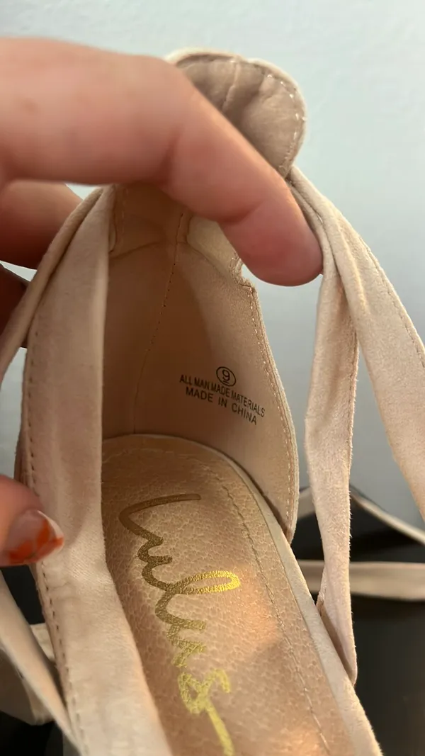 Beige Wrap Around Heels - Image 2