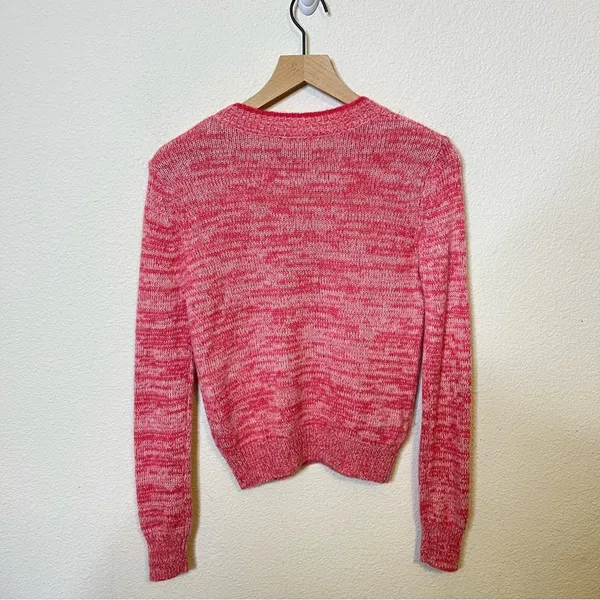 Vanessa Bruno Jaslin Marled Pink Sweater Button Shoulder‎ Baby Alpaca Size S - Image 8