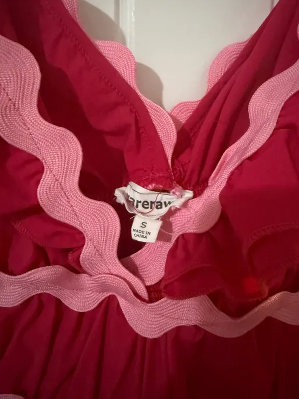 Pink Mini Ruffle Dress - Image 3