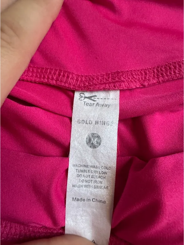 Hot Pink Pleated Gold Hinge Skirt  - Image 3