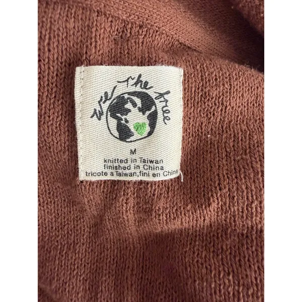 Free People We the Free Oversized Knit Cardigan Brown Women's Size Medium - Image 11