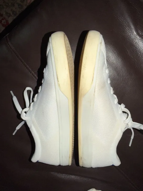 Rothy's White Low-Top Knit Sneakers with Cream Soles - Image 3