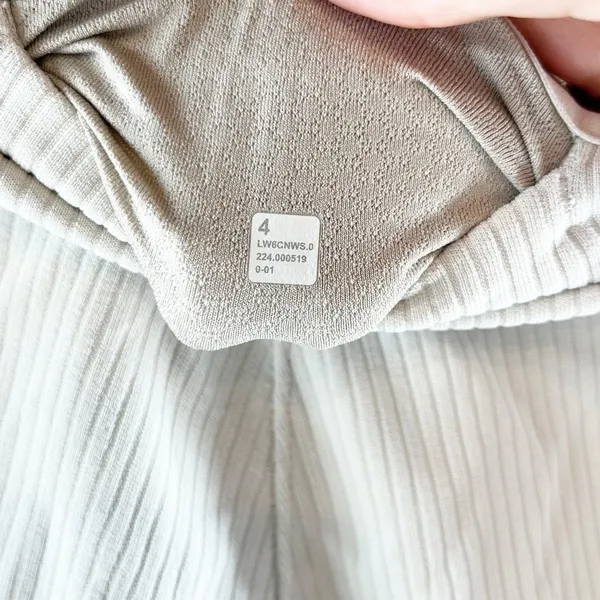 Lululemon Ribbed Softstreme Zip-Leg High-Rise Cropped Pants 25" Bone Cream 4 - Image 8