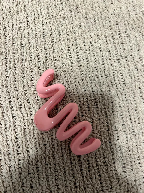 Pink spiral hair clip #hairaccessories #pastel - Image 2