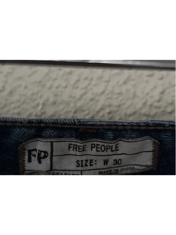 Free People Skylar Button Boho Hippie Bell Bottom Flare Jeans Size 30 Festival - Image 7