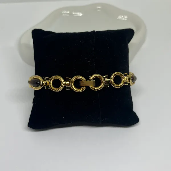 Vintage Style New Gold Plates Brown Stone Tiger Eye Stone Luxury Watch - Image 3