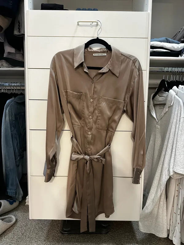 Abercrombie and Fitch Satin T-Shirt Dress - Image 5