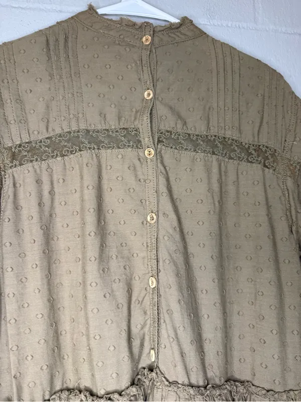 Pilcro by Anthropologie Long-Sleeve Mock-Neck Swing Mini Dress in Green Size XS - Image 7