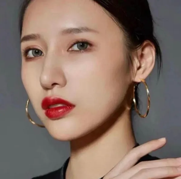 18K Gold Plated Gold Hoop Earrings for Women - Image 4