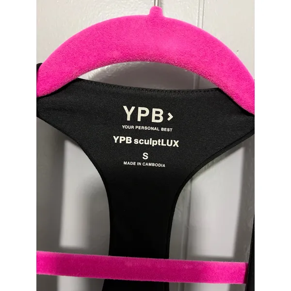 Abercrombie & Fitch YPB Black SculptLux Open Back Athletic Fitted Jumpsuit S - Image 3