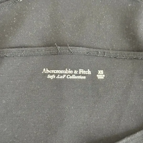Abercrombie & Fitch Off the Shoulder Bodysuit Black Soft A&F Collection Size XS - Image 3