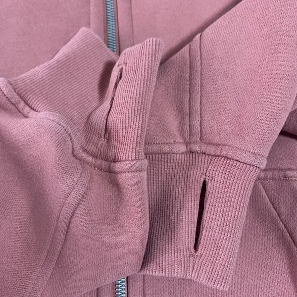 Lululemon Scuba Oversized Full Zip Hoodie Sweatshirt Brier Rose Pink Sz XS/S - Image 11