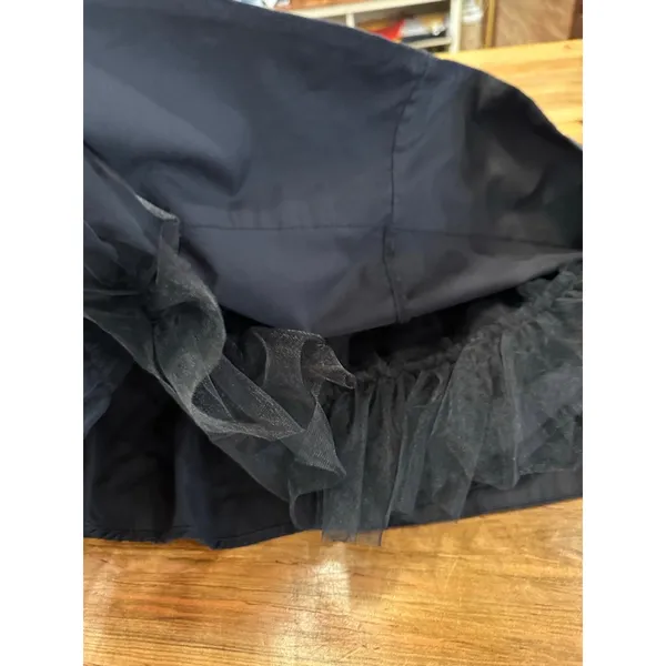 RESET Black Corset Mini Dress Size Large Goth Grunge Tulle - Image 9